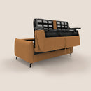 Divano Letto 3 Posti 215x95x96 cm in Tessuto Arancio