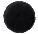 Puff Contenitore Paris Nero Ø41x41 cm in Legno Spugna e Poliestere Nero e Oro