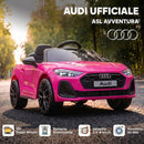 Macchina Elettrica per Bambini 12 V Audi A5L 101x55x43 cm con Telecomando Batteria al Litio e 2 Motori in PP Rosa      