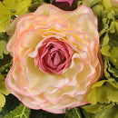 Set 3 Bouquet Artificiale di Ranuncolo e Ortensia Artificiale Altezza 31 cm Rosa