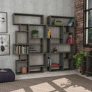 Libreria Moderna 96x25,5x168,5 cm in MDF Karmato Antracite