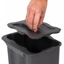 Pattumiera da Cucina ad Estrazione 5 L in Plastica Emuca Grigio Antracite