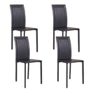 Set 4 Sedie 41x39xH90 cm in Similcuoio Net Grigio Scuro