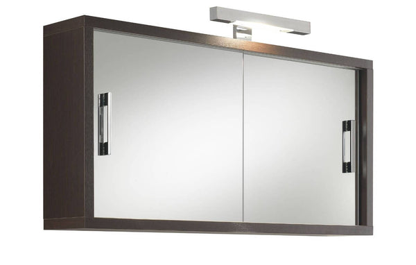 Specchiera 2 Ante in Melaminico 130x18x47,5cm TFT Giava Wengè Specchio sconto