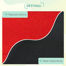 Brandina Portatile per Cani 68x46x18 cm Fino a 11Kg in Metallo e Tessuto Oxford Rosso