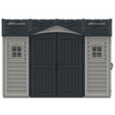 Casetta Box Da Giardino 326x240x235 cm in PVC Grigio/Grigio Scuro