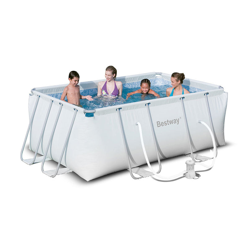 Piscina Fuori Terra Rettangolare H100x287x201cm con Pompa a Filtro Bestway Frame