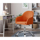 Sedia da Ufficio Operativa in Tessuto Lino Arancione