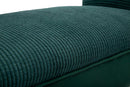 Panchetta Velvet Crema 102x31x51 cm Legno e Poliestere Verde e Nero