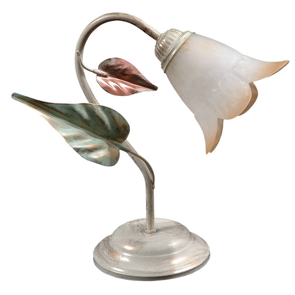 Lume 1xE14 Montatura Anticata Vetro Bianco Sfumato Ambra E-Energy Giulia prezzo