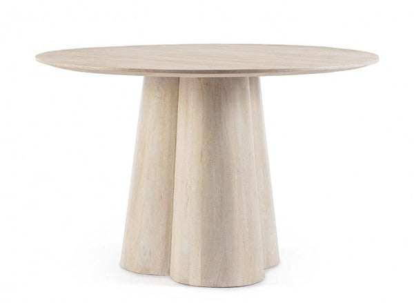 Tavolo Rotondo Fisso Ø 120x77 cm Caffè White in Legno prezzo