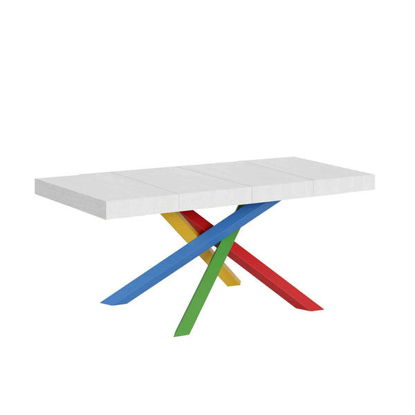 Tavolo Allungabile 120/224x90x77 cm Volantis Premium Bianco Frassino sconto