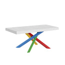 Tavolo Allungabile 130-390x90x77 cm Volantis Premium Bianco Frassino Telaio 4B 