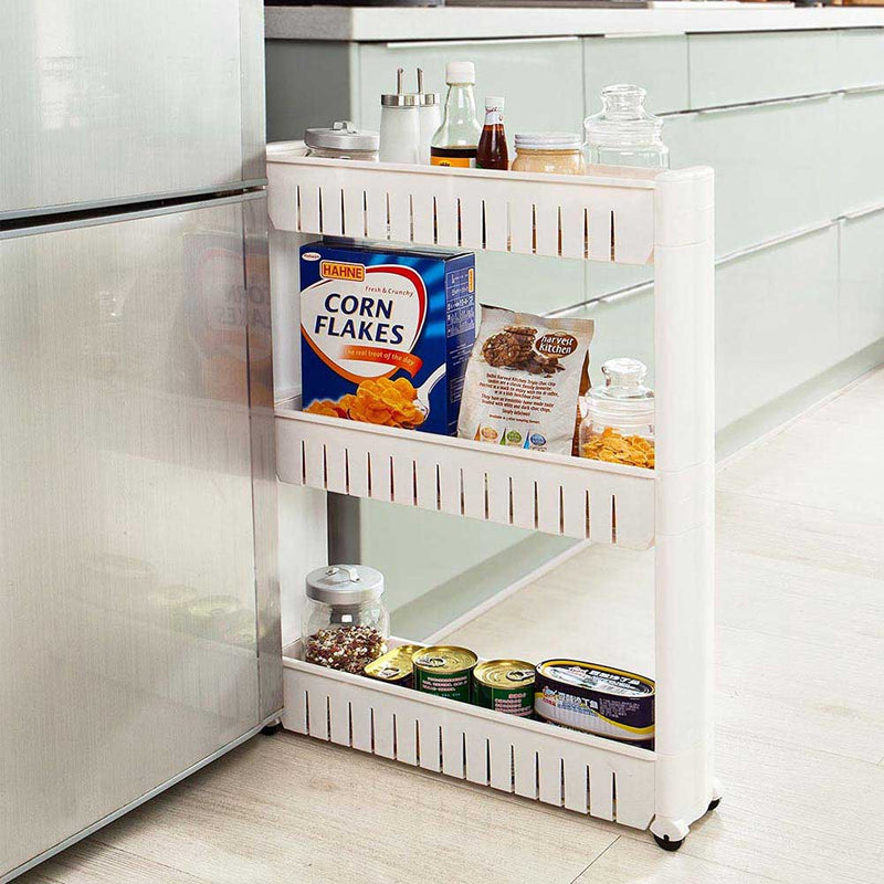 Relaxdays Carrello Salvaspazio da Cucina, Carrellino su Ruote con 4 Relaxdays Carrello Salvaspazio da Cucina, Carrellino su Ruote con 4