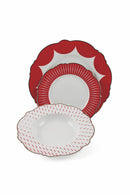 Servizio Piatti 18 Pezzi in Porcellana Villa d'Este Home Tivoli Wonderland Rosso