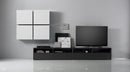 Parete Attrezzata Mobili Salotto con 4 Mobili Sospesi 2 Mobili Tv 335x41x176cm TFT  Boost Antracite e Bianco