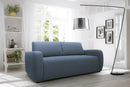 Divano Letto 3 Posti 195x93x100 cm in Tessuto Azzurro