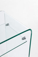 Consolle 2 Ripiani Iride Rettangolare 110x35 con Vetro
