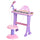 Pianola 32 Tasti con Sgabello e Microfono Karaoke Mp3 e Registratore Rosa
