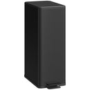 Cestino Spazzatura 20 L 21,5x37,2x57 cm con Chiusura Ammortizzata e Secchio Rimovibile in Acciaio e PP Nero      
