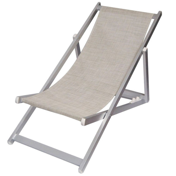 prezzo Sedia Sdraio Pieghevole 3 Posizioni in Alluminio e Textilene Grigio