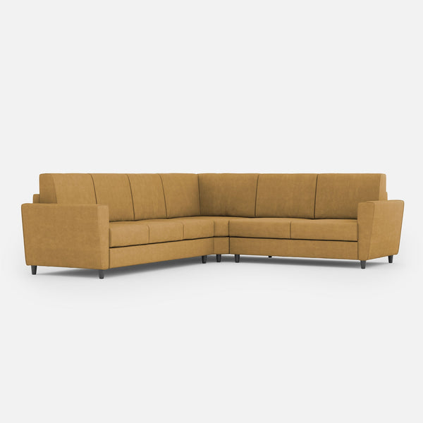 online Divano Angolare 6 Posti 288x228x85 cm Yasel in Tessuto Ocra