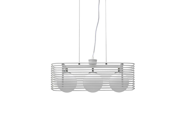 Lampada a Sospensione 25x60xH120 cm in Metallo Cage Bianco prezzo