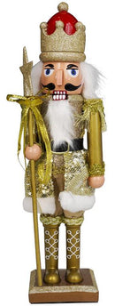 Schiaccianoci Natalizio H150 cm con Movimento Elettronico Oro Seconda Scelta