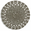 Set 6 Tovagliette Tonde in Tnt Villa d'Este Uncinetto Grigio