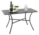 Tavolo da Giardino 120x70x71 cm in Acciaio Grigio Opaco