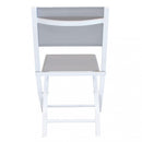 Sedia da Giardino Georgia Pieghevole 58x46x85 h cm in Textilene Bianco