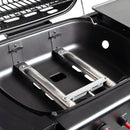 Barbecue a Gas Cheffo a 3 Fuochi Accensione Piezoelettrica 130,5x50,5x93 cm Potenza 8,5 kW in Acciaio Nero      