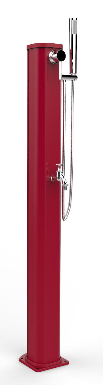 prezzo Doccia Solare da Esterno Giardino 20L Miscelatore Doccetta e Lavapiedi Arkema Jolly Go Cherry