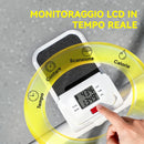 Stepper Vertical Climber Pieghevole con Impugnatura Regolabile Pedali Antiscivolo e Monitor LCD Bianco      