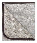 Copridivano con Penisola Sinistra in Poliestere e Cotone Marrone Varie Misure