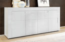 Credenza Mobile da Salotto 4 Porte 181x42x84cm TFT  Build Bianco Lucido