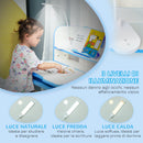 Banco Scuola per Bambini Regolabile con Luce LED Leggio e Portapenne Azzurro   