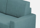 Divano Angolare 7 Posti 286x286x85 cm Sakar in Tessuto Petrolio
