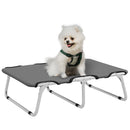 Brandina Lettino per Cani Piccoli Pieghevole 71x58x20 cm per Interno ed Esterno in Metallo e Tessuto Oxford Grigio