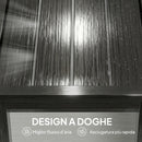 Panchina da Giardino 2 Posti 130x34x43 cm a Doghe Effetto Legno Struttura in Acciaio Grigio      
