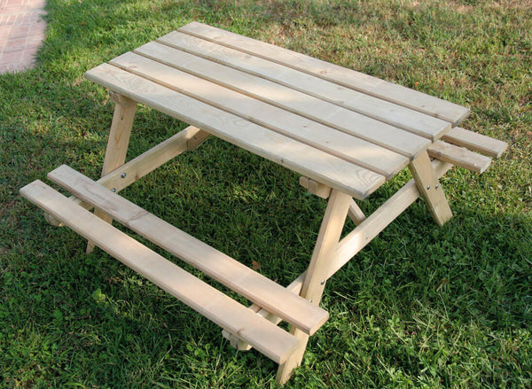 Set Birreria Tavolo con 2 Panche 100x90x50 cm in Legno di Conifera Taini Pic Nic Baby online
