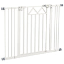Cancelletto per Cani taglia Piccola e Media 74-100x76 cm in Acciaio e PA Bianco