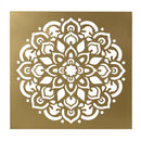 Decorazione da Parete in in metallo oro quadro cm 56x56x3