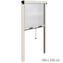 Zanzariera Avvolgibile Avorio per Porta e Balcone a Molla 100X250Cm