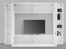 Parete Attrezzata Soggiorno 260x30x180 cm Maruska n°3 Bianco Lucido 