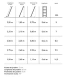 Scala Appoggio in Legno 11 Gradini H275 cm Naturale