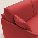 Divano Letto 3 Posti 189x96x96 cm Evans in Tessuto Rosso