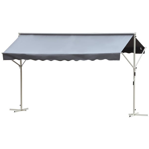 Tenda da Sole Autoportante 2,95x2,94 cm in Metallo e Poliestere Grigia online