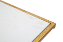 Tavolinetto Marble Porta Giornali 46x35x65 cm in Ferro e Marmo Oro e Bianco