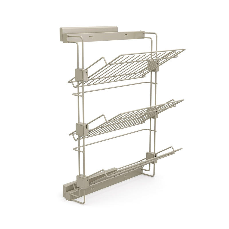 Scarpiera Laterale Sinistra per Armadi in Acciaio Emuca Hack Grigio Pietra